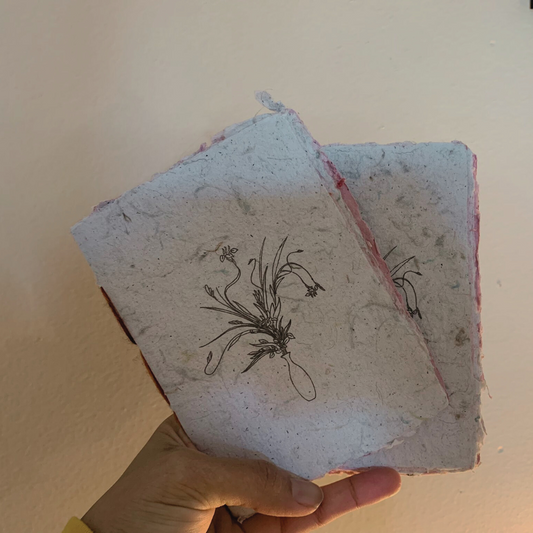Handmade notebooks with artisanal paper